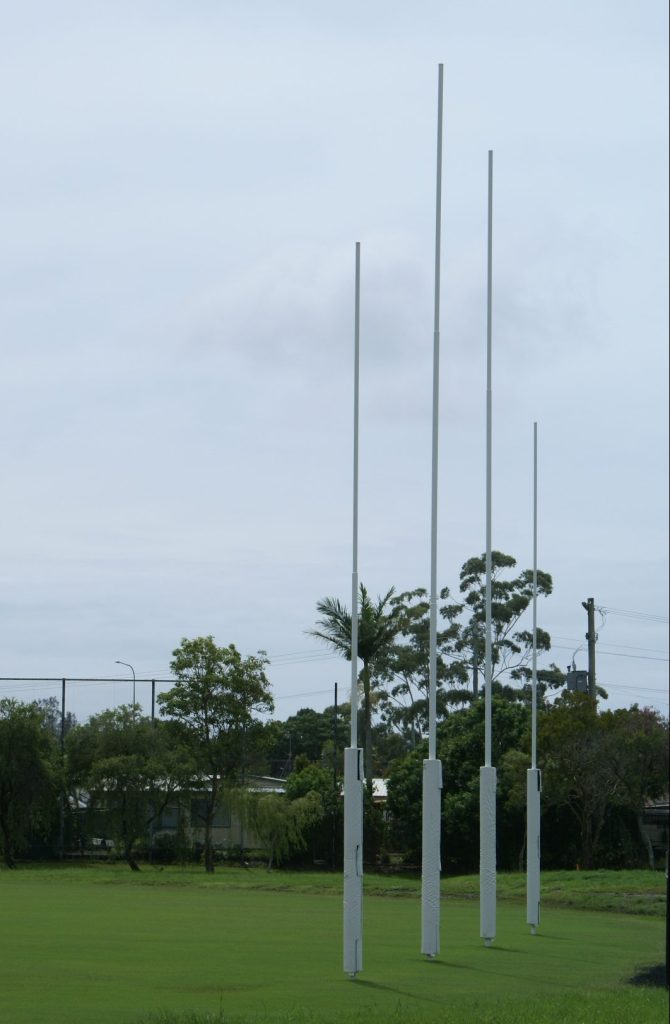 AFL Goal Posts, AFL Goals, AFL Posts, AFL poles, Play Hard Sports, Play Hard Sports Equipment, Play Hard Sports, AFL Stadium Goals, AFL Competition Goal Posts, PHS, AFL equipment, AFL sport poles, AFL goals and behind posts, AFL post padding, footy goals, AFL behind net